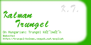 kalman trungel business card